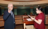 Lemoore's John Plourde is sworn in Tuesday night as fellow council members voted to have him join the Lemoore City Council.